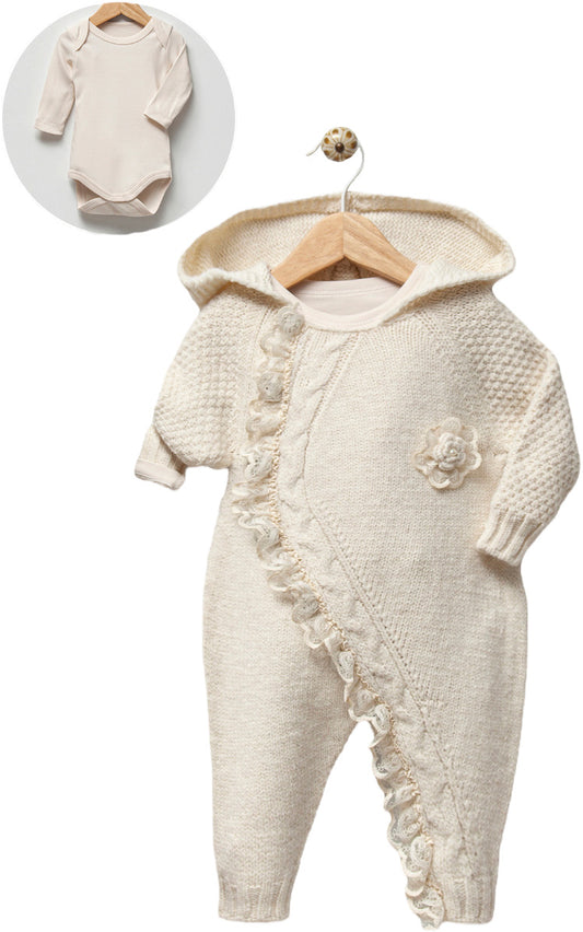 Megztas kombinezonas, komplektas